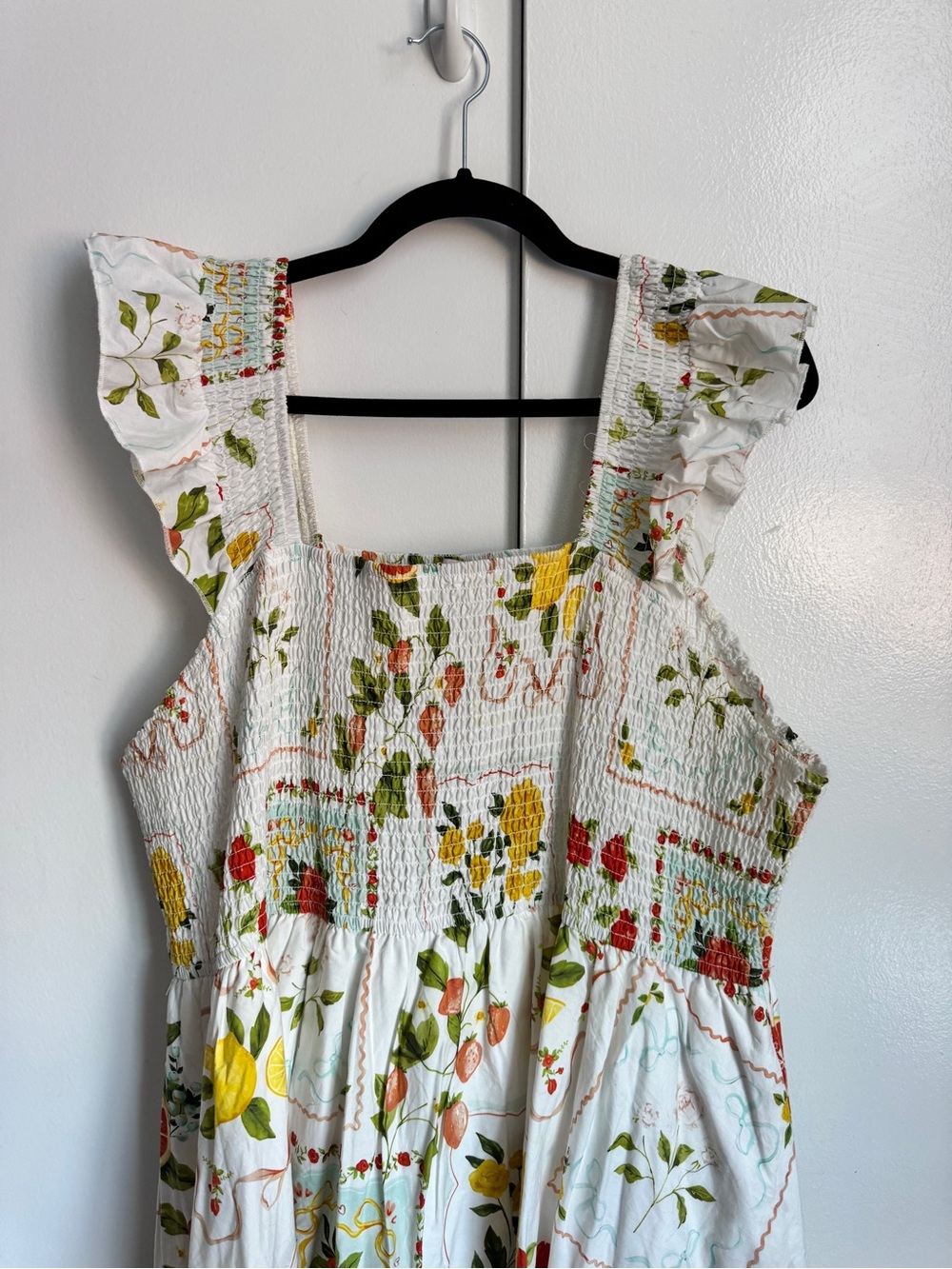 Ivy City Co White Floral Citrus Midi Dress - Picture 3 of 7